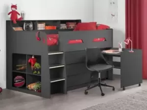 Image of Julian Bowen Jupiter 3ft Single Anthracite Mid Sleeper Bed Frame