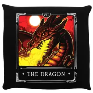 image of Deadly Tarot Legends The Dragon Cushion (One Size) (Black/Flame Orange/Yellow)