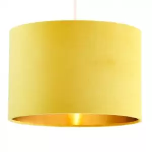 image of Bhs Velvet Easyfit Shade Ochre and Brass