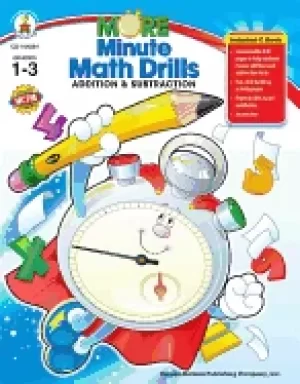 Image of more minute math drills addition and subtraction grades 1 3