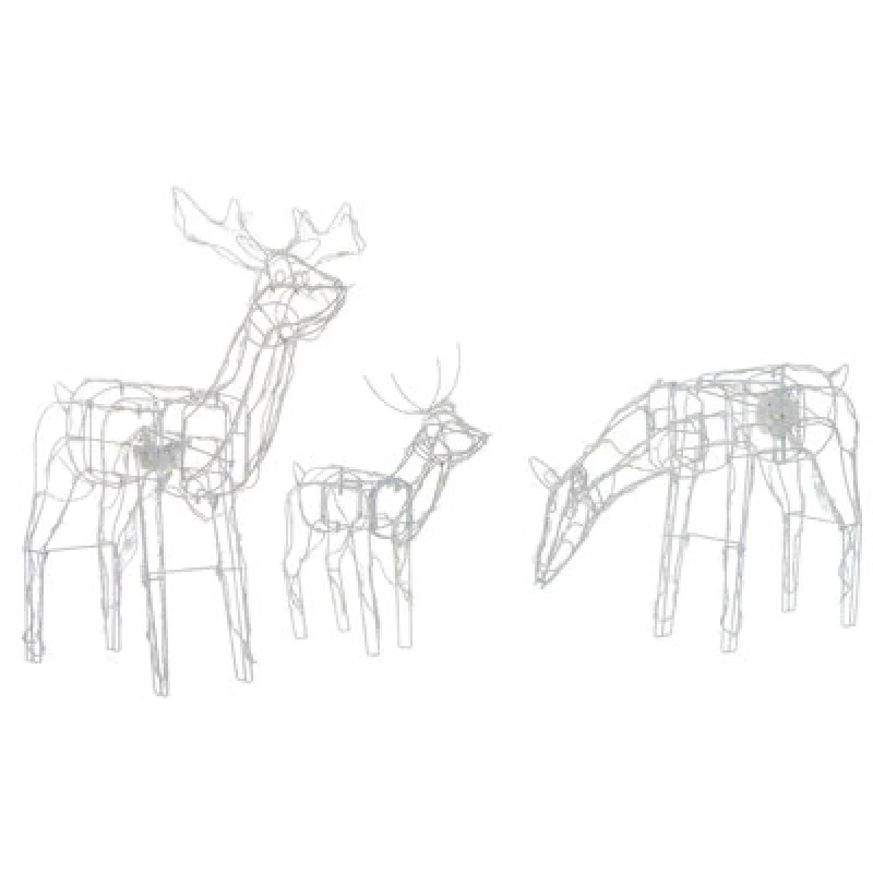 Image of Beliani Outdoor Decoration LED Mikkeli Animated Reindeer 76/47/52cm White
