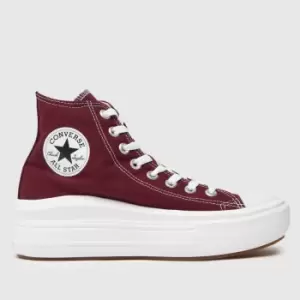 Converse Burgundy All Star Move Hi Trainers