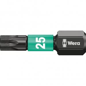 image of Wera Impaktor Torx Screwdriver Bits T25 25mm Pack of 10