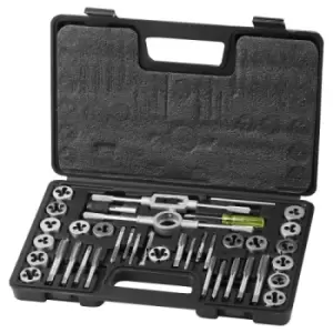 image of VEVOR Tap and Die Set 40Pcs Metric Size M3 to M12 Bearing Steel Threading Tool