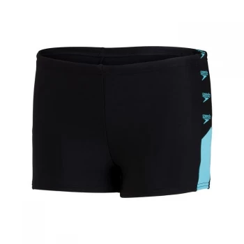 image of Speedo Splice Aquashort Boys - Black/Light Adr