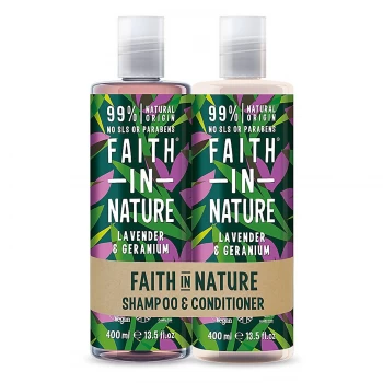 Image of Faith In Nature Lav & Geranium Shampoo & Conditioner Duo