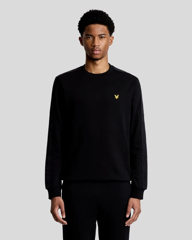 Image of Lyle & Scott Sweater Lyle & Scott Jacquard Tape Noir Male 2XL