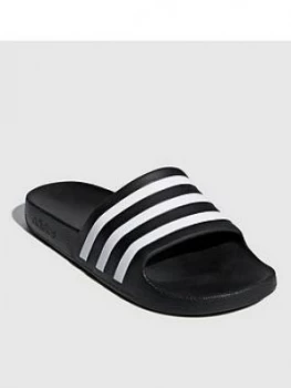 image of Adidas Adilette Aqua - Black/White, Size 12, Men