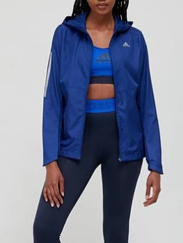 Image of adidas Own The Run Jacket - Dark Blue, Dark Blue Size XS Women