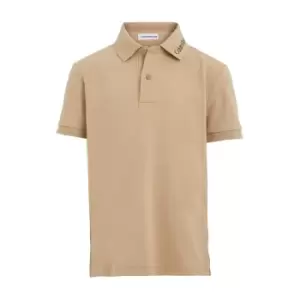 Image of Calvin Klein Jeans Intarsia Logo Pique Polo - Grey