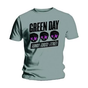Image of Green Day - Three Heads Better Than One Unisex Large T-Shirt - Grey
