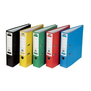 image of Concord A4 Classic Lever Arch File Printed Lining Capacity 70mm Assorted Pack 10