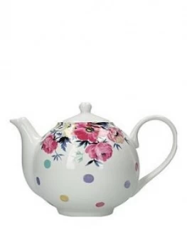 Image of Kitchencraft Mikasa Clovelly Pink Floral Spot Tea Pot