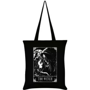 image of Deadly Tarot The Witch Witch Tote Bag (One Size) (Black) - Black