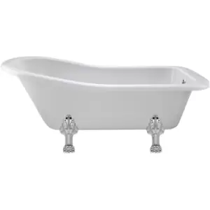 image of Kensington Freestanding Slipper Bath 1700mm x 730mm - Pride Leg Set - Hudson Reed