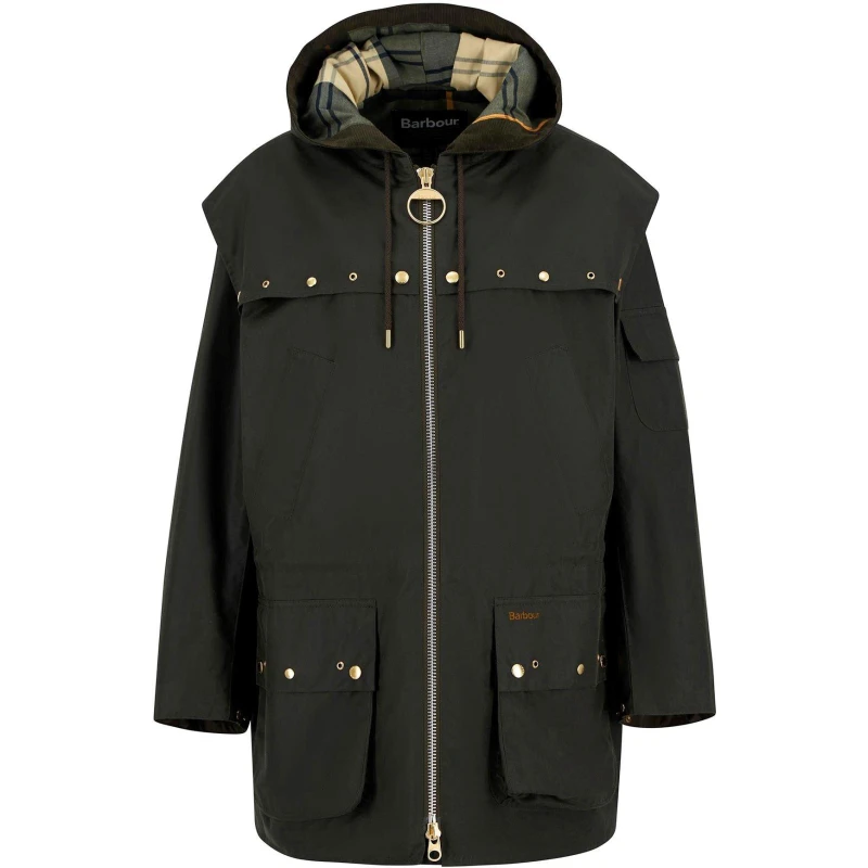 Image of Barbour Womens Aberford Waxed Jacket Olive/Ancient female 16 (XL)