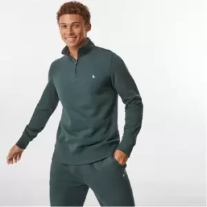 Image of Jack Wills Barchester Quarter Zip Sweatshirt - Green