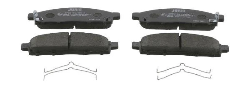 Image of JURID 573916J Brake pad set with acoustic wear warning, without accessories Brake Pad Set,disc brake (402)