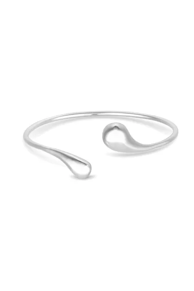 image of Recycled Sterling Silver Plated Bangle Bracelet - Gift Pouch