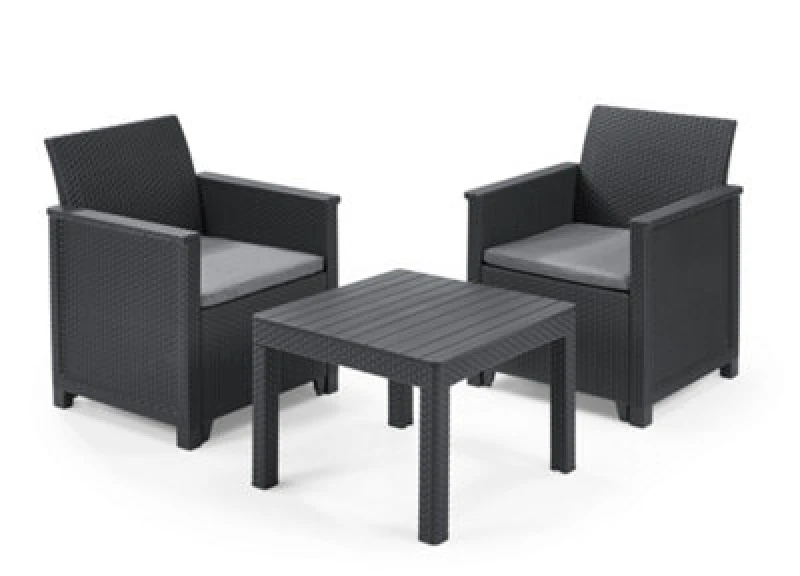 Image of Keter Emma Balcony Bistro Set Graphite, Grey 247483