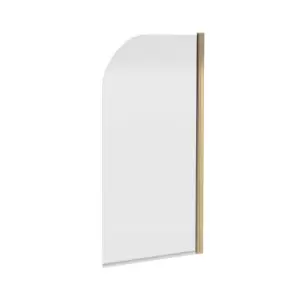 Image of Hudson Reed Pacific Round Bath Screen - Brushed Brass