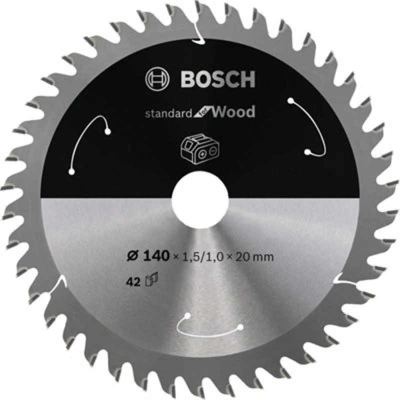 Image of Amica Bosch PRO Wood cordless Circular Saw Blade 140 x 1.5 x 20 mm T42 2608837672 2608837672