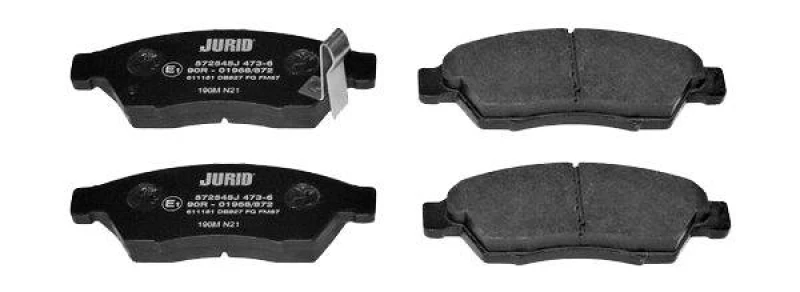 Image of JURID 572545J Brake pad set with acoustic wear warning, without accessories Brake Pad Set,disc brake (402)