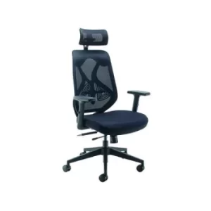 image of Arista Stealth High Back Chair with Headrest Black KF80304