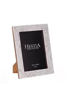 Image of Black & White Stone Finish Photo Frame 5" x 7"