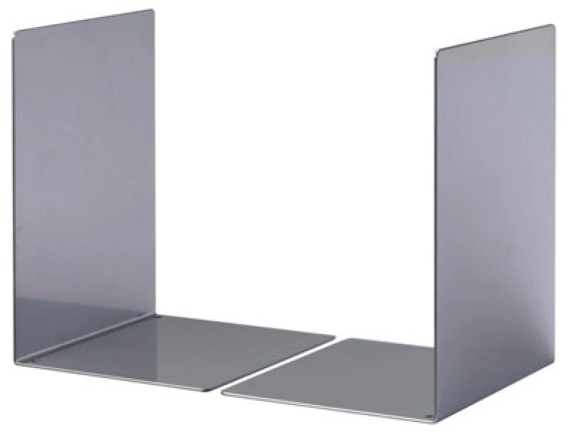 Image of Durable Premium Heavy Duty Large Metal Shelf Bookends - 2 Pack - DRBE324423