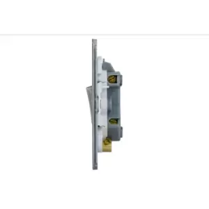 Image of Schneider USFP 20A Double Pole Switched & Neon White Insert Stainless Steel - GU2411WSS