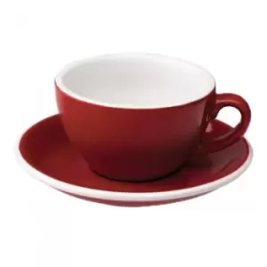 image of Cappuccino cup with a saucer Loveramics Egg Red, 200ml