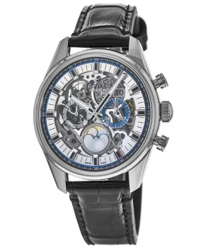 image of Zenith Chronomaster El Primero Grande Date Full Open Leather Strap Mens Watch 03.2530.4047/78.C813 03.2530.4047/78.C813