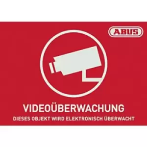 image of ABUS AU1420 Warning label CCTV Languages German (W x H) 148mm x 105 mm