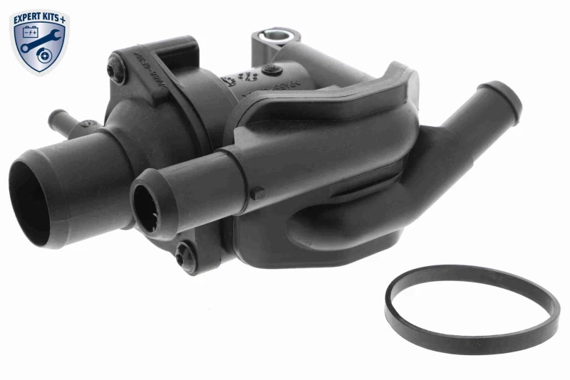 Image of VEMO V25-99-1746 Engine thermostat EXPERT KITS +, Opening Temperature: 92°C, with gasket/seal, with housing, with thermostat Thermostat,coolant (316)