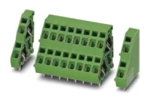 image of Phoenix Contact Front 2,5-V/sa 5/ 6 Terminal Block, Wire To Brd, 6Pos, 14Awg