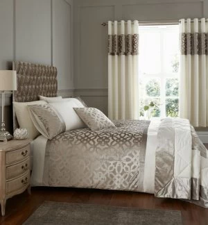 Image of Catherine Lansfield Lattice Cut Velvet Bedding Set - Double
