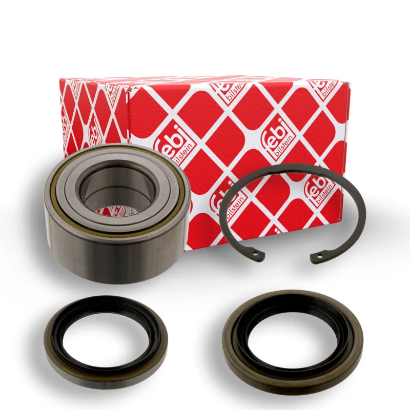 Image of FEBI BILSTEIN 31465 Wheel bearing kit Front Axle Right, with retaining ring Wheel Bearing Kit (654)