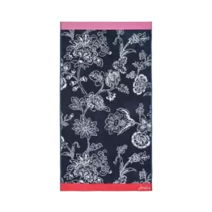 Image of Joules Indienne Floral Hand Towel, Navy