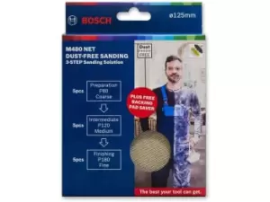 image of Bosch 06159975WV 125mm M480 3 Step Dust-Free Sanding Solution 15pk