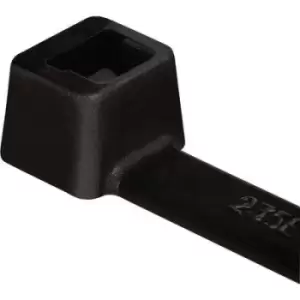 Image of HellermannTyton 111-08010 T80R-N66-BK-C1 Cable tie 210 mm 4.70 mm Black Weatherproof 100 pc(s)