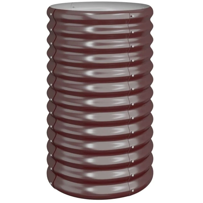Image of vidaXL Garden Planter Powder-coated Steel 40x40x68cm Brown, Brown 318850