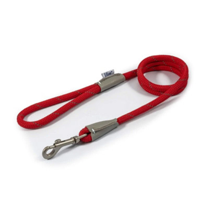 Image of Ancol Viva Reflective Rope Dog Lead Red unisex