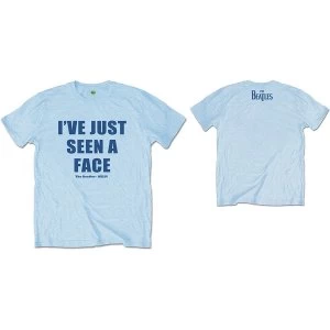 Image of The Beatles - I've Just Seen A Face Unisex Large T-Shirt - Blue
