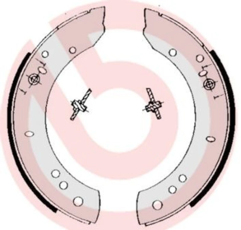 Image of BREMBO Brake Shoe Set BREMBO S 44 502