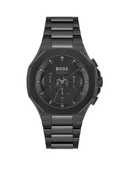 Image of BOSS Gents BOSS TAPER Black IP Bracelet Watch, Black, Men