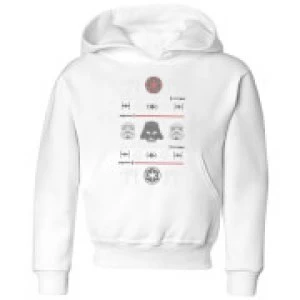 Image of Star Wars Imperial Knit Kids Christmas Hoodie - White - 11-12 Years