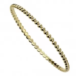Image of Sterling Silver Gold Plated Round Ball Bangle B5237