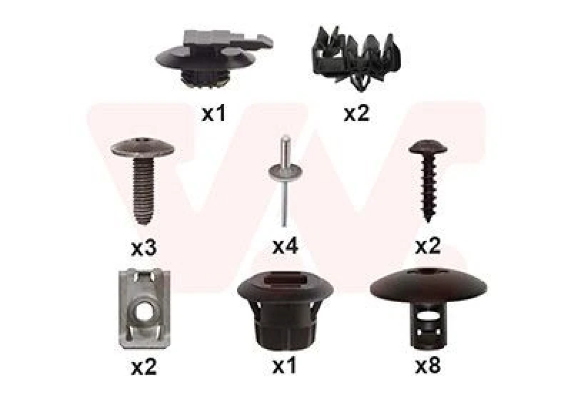 Image of VAN WEZEL Mounting Kit, bumper VAN WEZEL 1728793