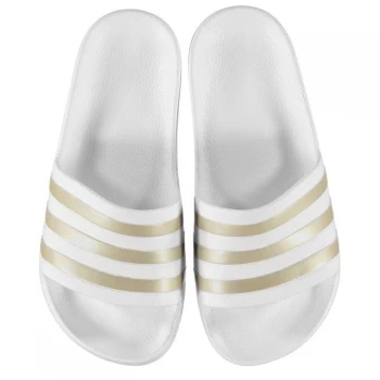 Image of Adidas Adilette Aqua Slides - White